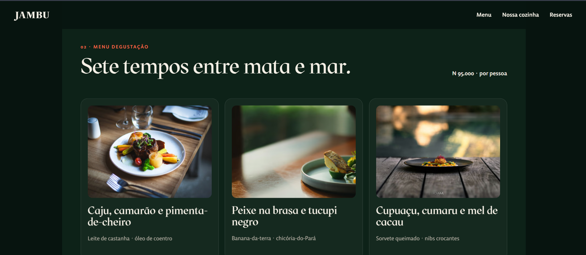 Preview of Jambu — Hospitality / Landing page