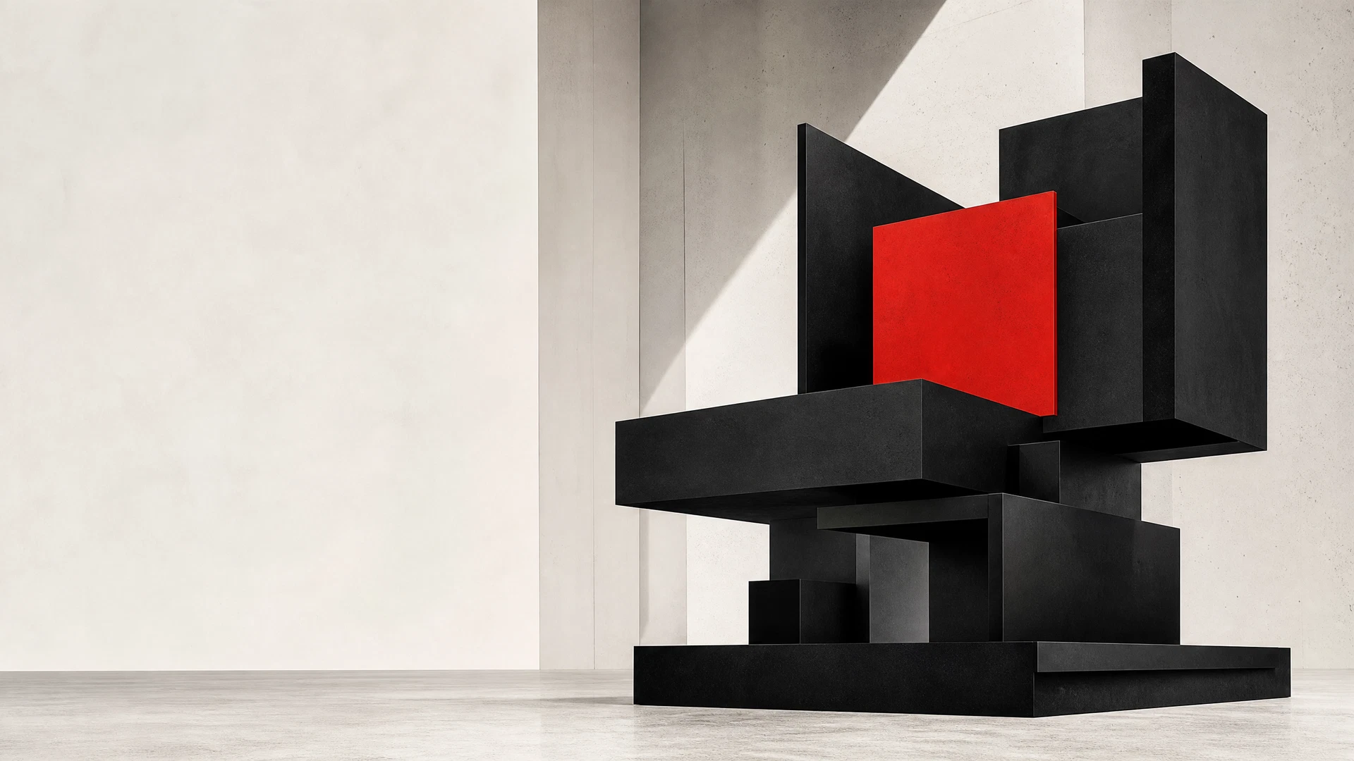 Abstract modular architecture representing interconnected digital systems