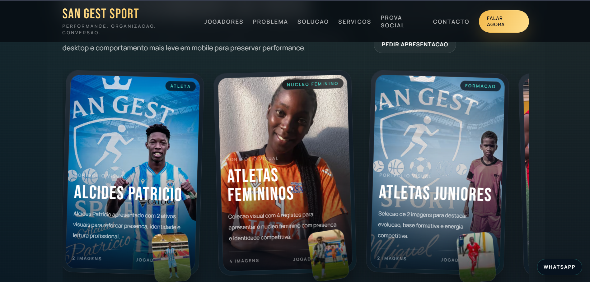 Preview of SANGEST SPORT — Sports management / Website